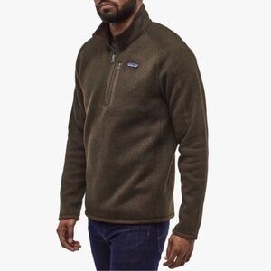Patagonia Men’s Better Sweater 1/4 Zip Fleece Jacket Pullover Brown Size Small